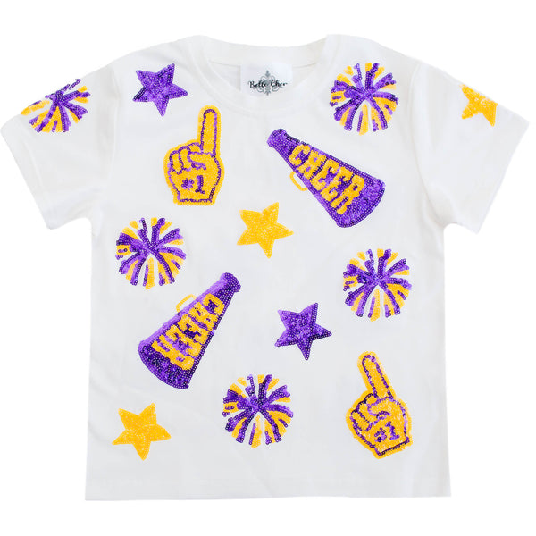 Purple And Yellow Cheer Shirt