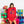 Red Merry Everything Glitter Script Sweater- Women's