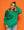 Emerald Green Oversized Rhinestone Bow Sweatshirt- (Women's)