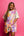 Multi Abstract Cotton Tiger Short Sleeve Dress- (Women's)