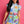 Denim Flower Tile Zipper Romper- (Women's)