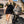 Black Sequin Tiger Puff Sleeve Tee Dress- Women's