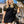 Black Sequin Tiger Puff Sleeve Tee Dress- Women's