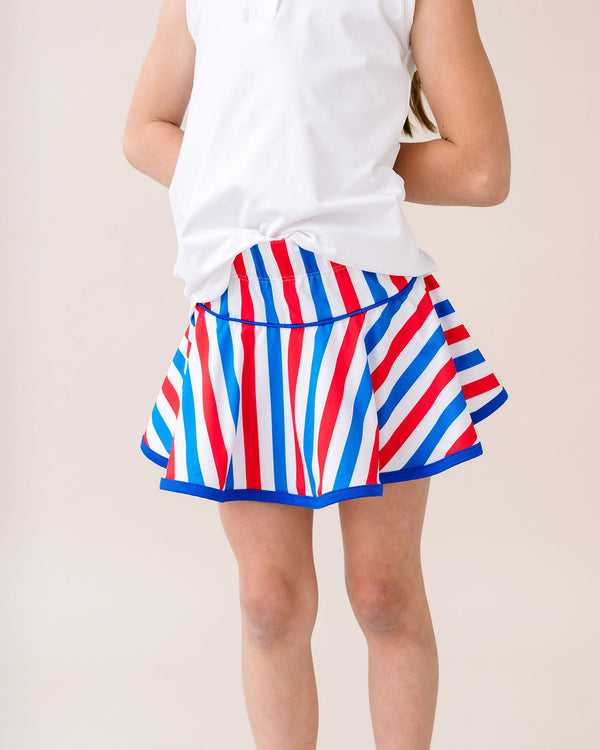 Quinn Skort- Bold, Brave, Blue
