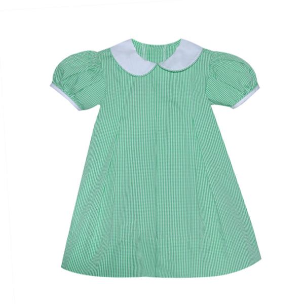 Reese Dress- Kelly Green Gingham