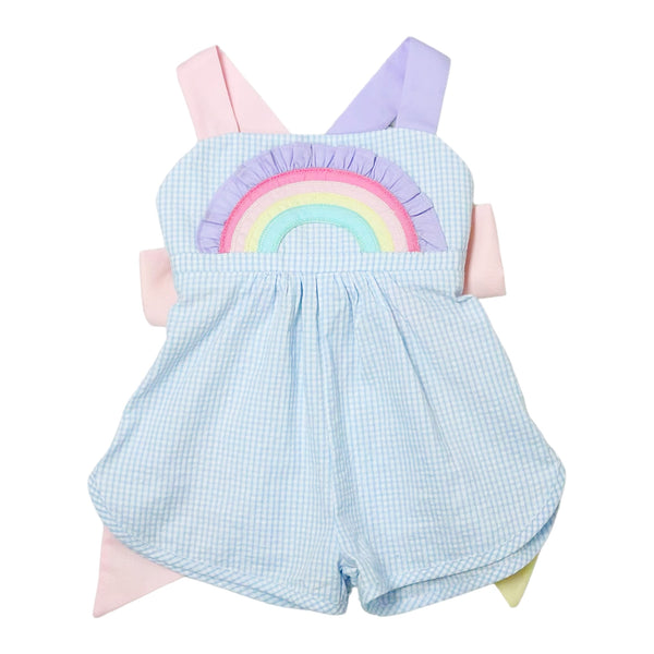 Rainbow Sussie Overall W/ Bow
