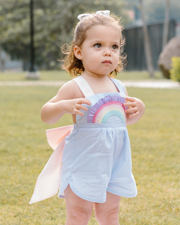 Rainbow Sussie Overall W/ Bow