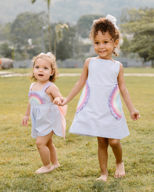 Rainbow Skye Dress W/ Bow