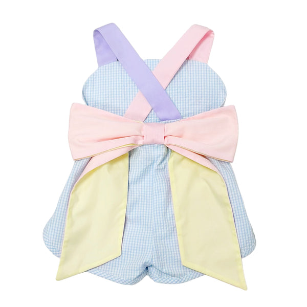 Rainbow Sussie Overall W/ Bow