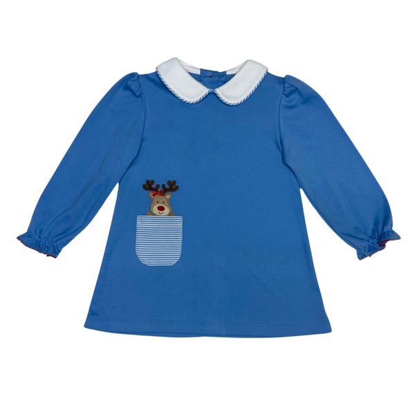 Reindeer Louisa Knit Dress- Periwinke