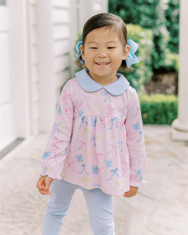 Ribbon Party L/S Tunic Set W/Leggings