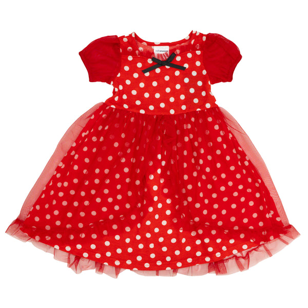 Princess Dress-Up Sweetheart Nightgown- Red Vintage Polka Dot