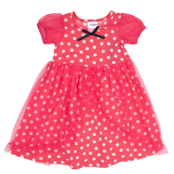 Princess Dress-Up Sweetheart Nightgown- Hot Pink Polka Dot