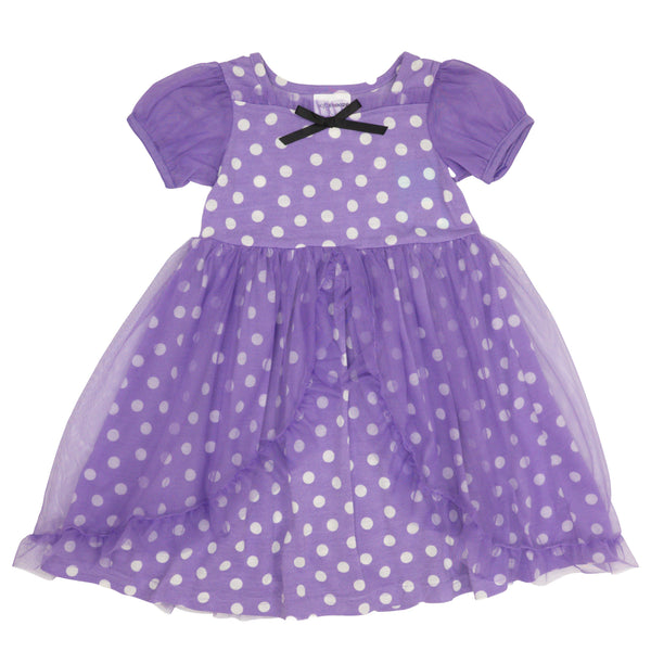 Princess Dress-Up Sweetheart Nightgown- Wisteria Purple Polka Dot