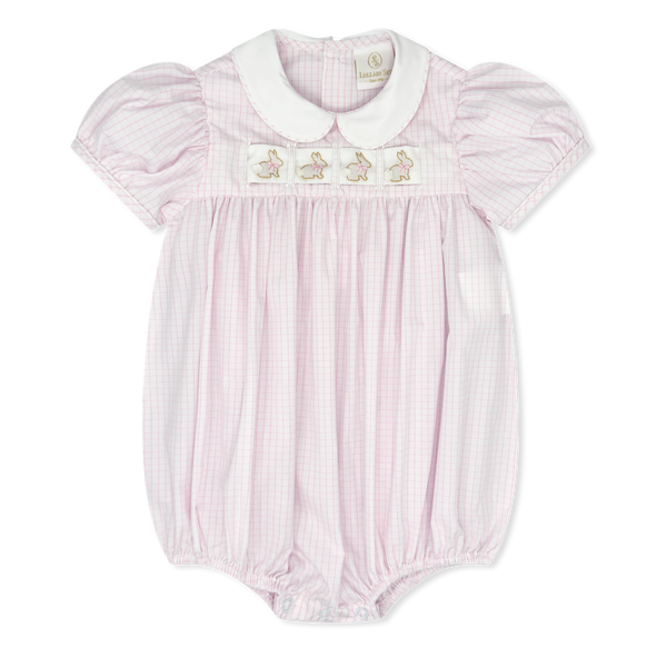 Ruth Ribbon Bubble- Pink Windowpane