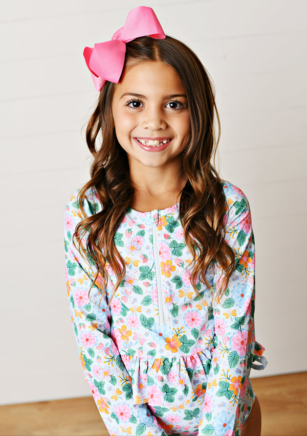 Spring In Bloom Two Piece L/S Swimsuit