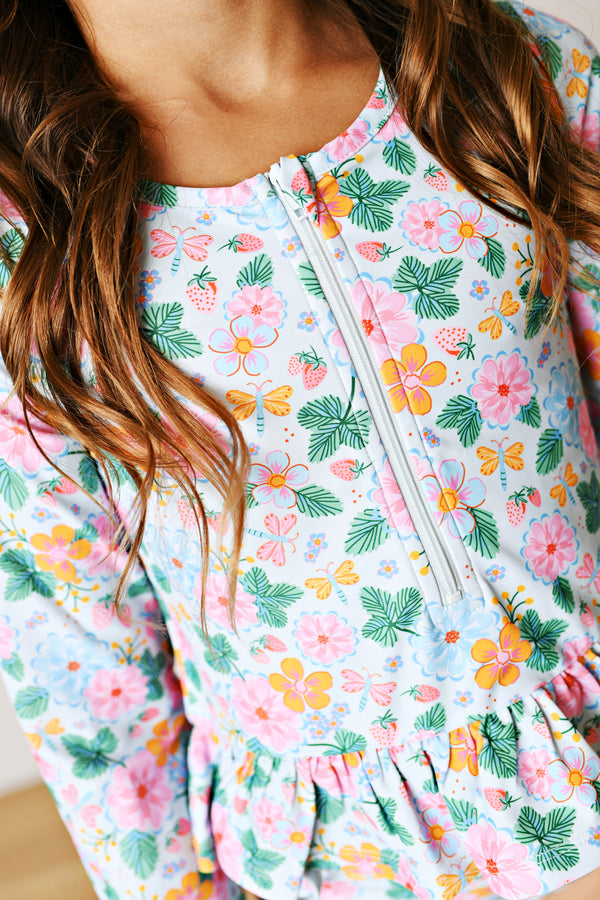 Spring In Bloom Two Piece L/S Swimsuit