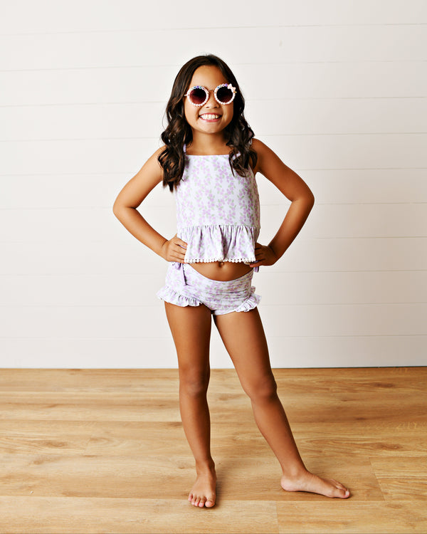 Lavender Garden Two Piece Swimsuit