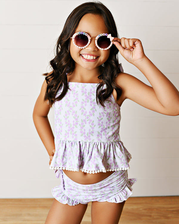 Lavender Garden Two Piece Swimsuit
