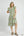Tiered Floral Dress W/ Ruffle Sleeves- Sage