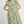 Tiered Floral Dress W/ Ruffle Sleeves- Sage