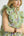 Tiered Floral Dress W/ Ruffle Sleeves- Sage