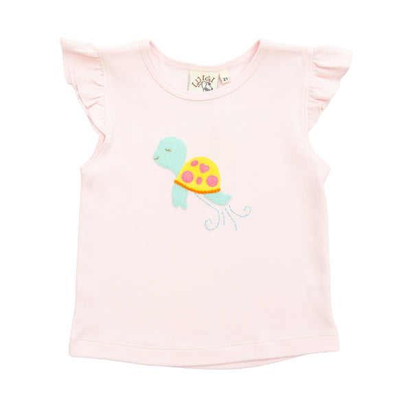 Turtle Flutter Sleeve Blouse