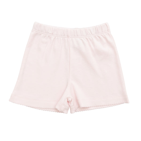 Picot Trim Shorts- Light Pink