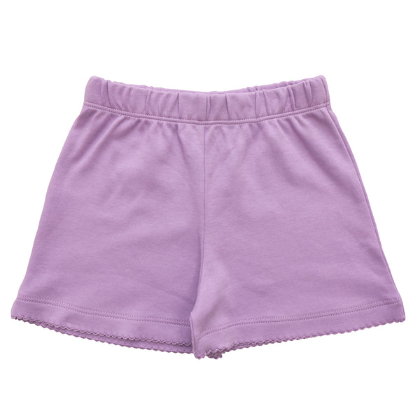 Picot Trim Shorts- Lavender