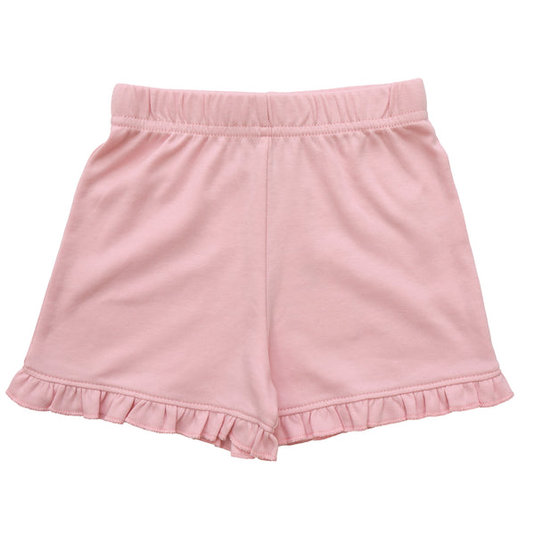 Interlock Ruffle Shorts- Light Pink