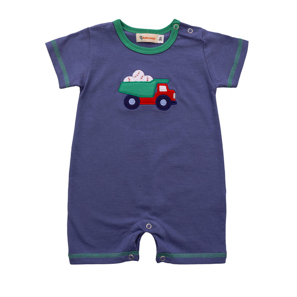 Baseball Dump Truck Romper