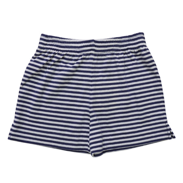 Navy Stripe Jersey Shorts