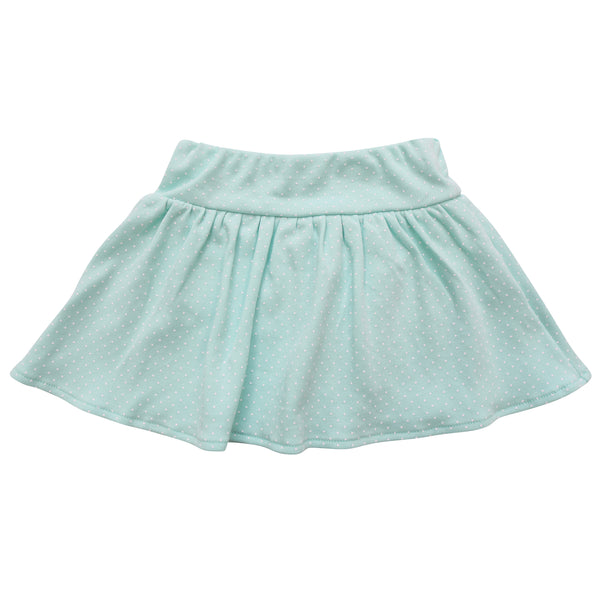 Mint Polka Dot Skort