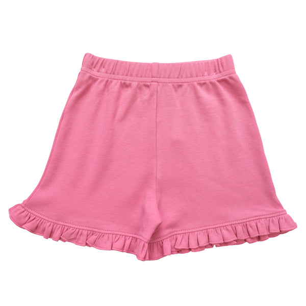 Interlock Ruffle Shorts- Bubblegum