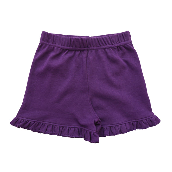 Interlock Ruffle Shorts- Purple
