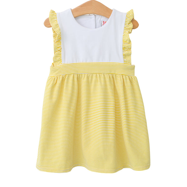 Sophia Dress- Yellow Stripe