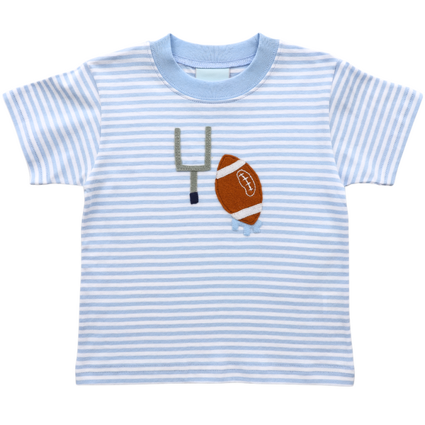 Touchdown Shirt- Light Blue Stripe