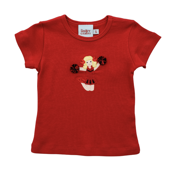 Cheerleader Shirt- Red/Balck