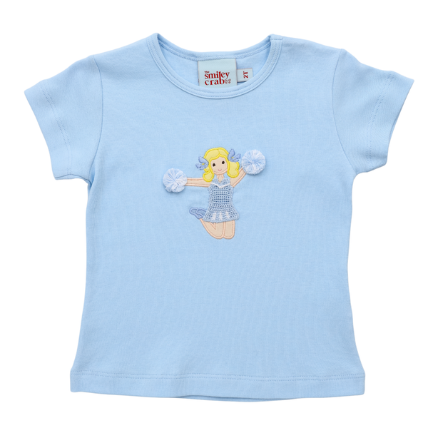 Cheerleader Shirt- Light Blue