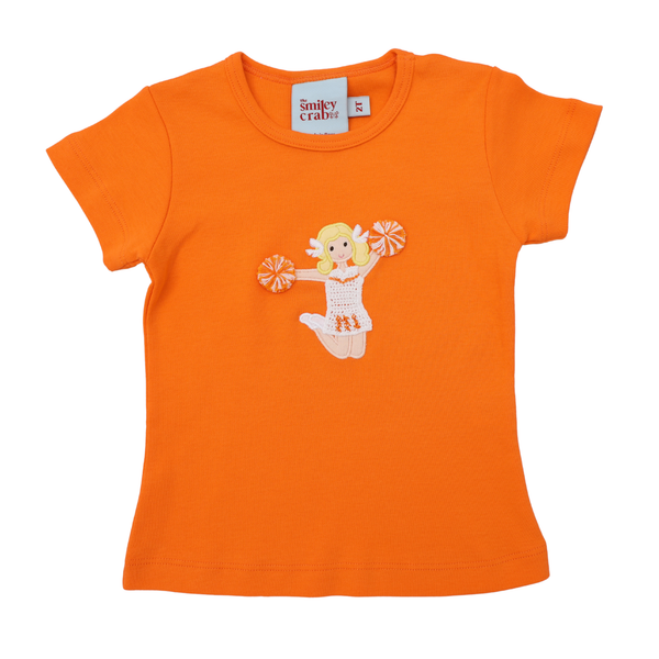 Cheerleader Shirt- Orange/White
