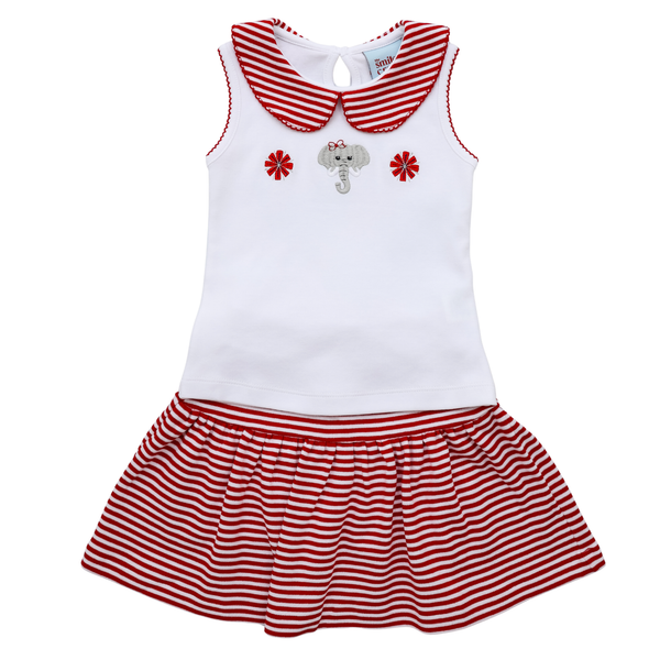 Spirit Trio Skort Set- Crimson Stripe
