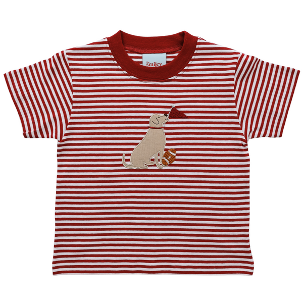 Touchdown Pup T-Shirt- Maroon Stripe