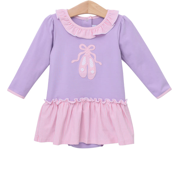 Ballet Shoe Applique Skirted Bubble