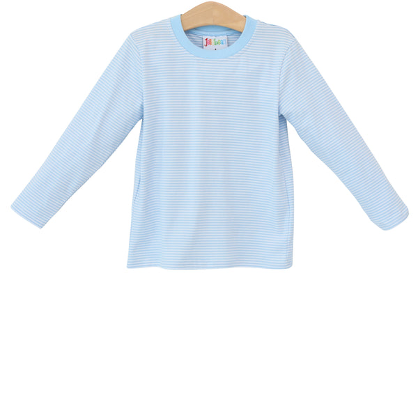 James Long Sleeve Shirt- Light Blue Stripe