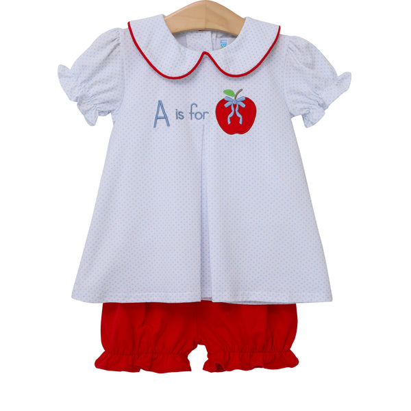 A is for Apple Bloomer Set