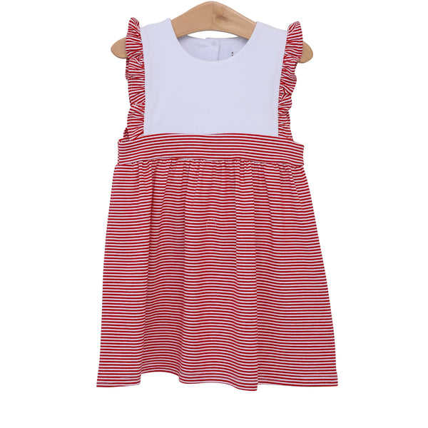 Sophia Dress- Red Stripe