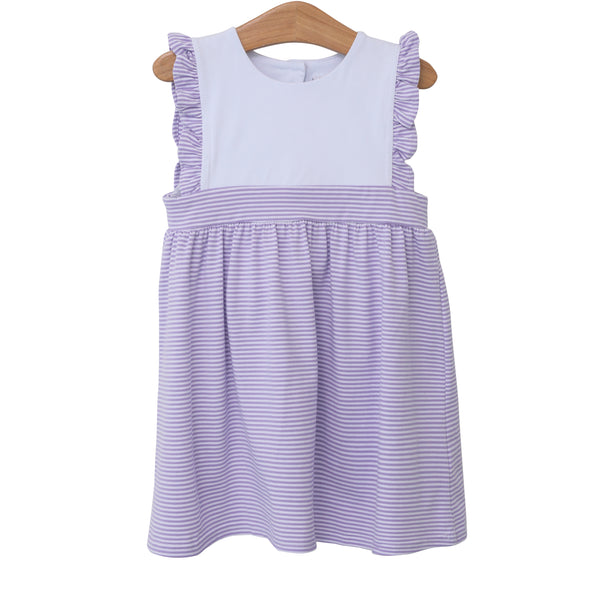 Sophia Dress- Lavender Stripe