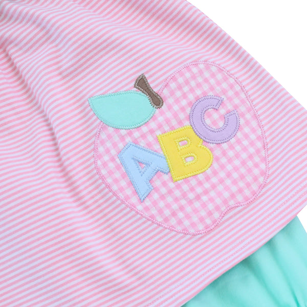ABC Apple Ruffle Short Set
