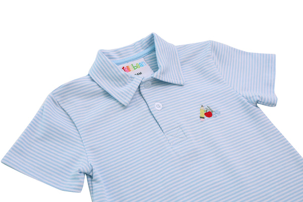 School Supplies Mini Embroidery Polo