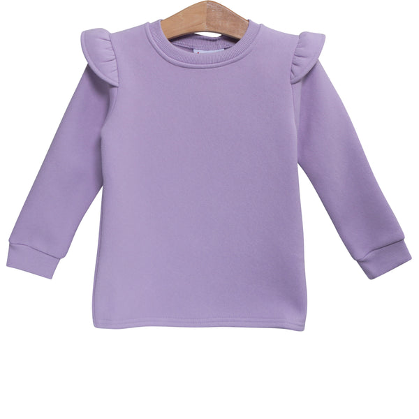 Ruffle Sweatshirt- Lavender